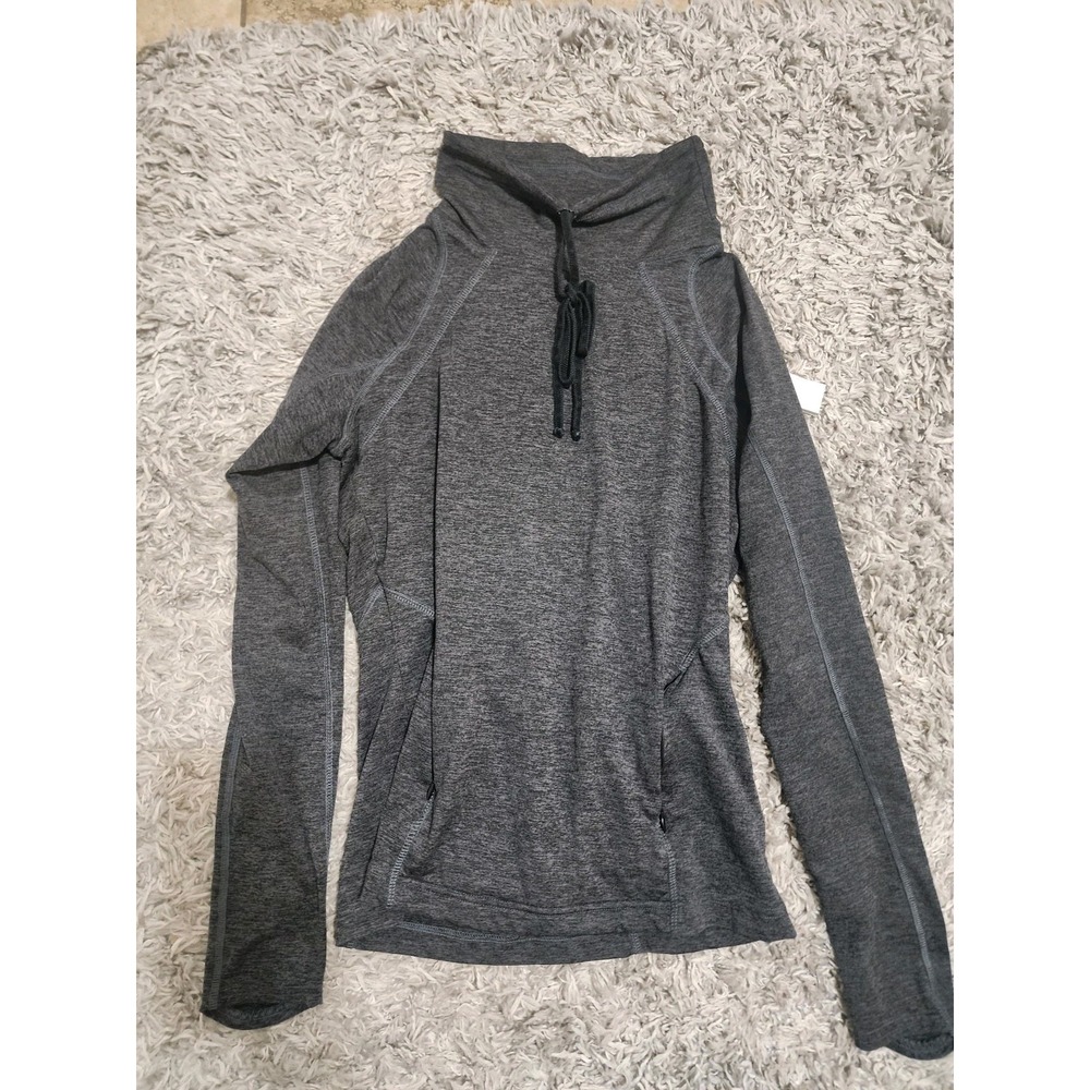 Hard Tail Forever Womens Medium Pull Over‎ Long Sleeve Black Mock Turtleneck